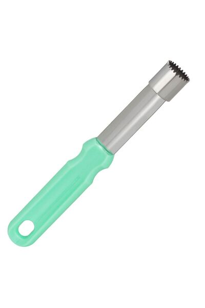 OEM Metal Peeler with Green Plastic Handle for Vegetables 18.5cm