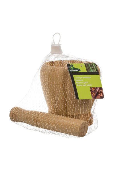 OEM Bamboo Mortar and Pestle Ø10x10.5cm