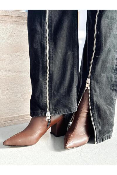 I Love Shoes Nysea Kadın Topuklu Streç Bot Kahverengi Mat Deri