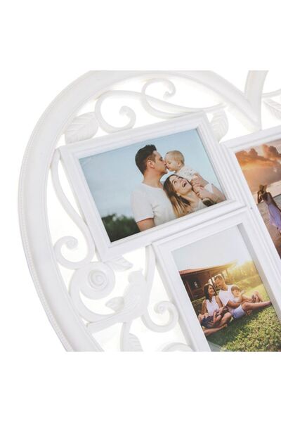 OEM White Heart-Shaped Photo Frame for 6 Pictures 60x56cm