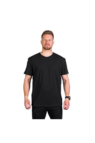 NORTHFINDER Men's oversized cotton t-shirt Tyrel black