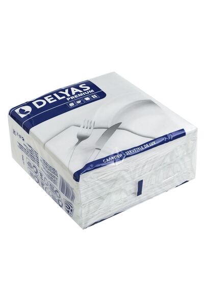 OEM 2-Ply White Table Napkins 33x33cm - 100pcs