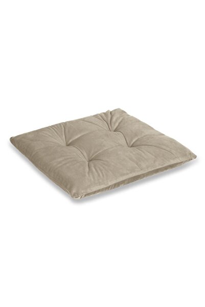 OEM Decorative Chair Cushion Beige Velvet 40x40cm