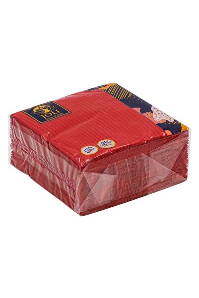 OEM Red 2-Ply Table Napkins 33x33cm - 25pcs