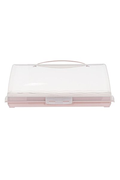 OEM Rectangular Plastic Cake/Cake Stand 35.5x15x14cm