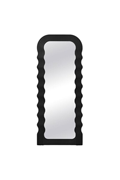 OEM Wall Mirror with Black Wavy Frame 46x110cm