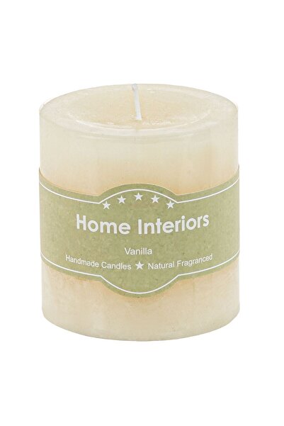 OEM Ecru Scented Candle with Vanilla Aroma Ø6.5x7cm