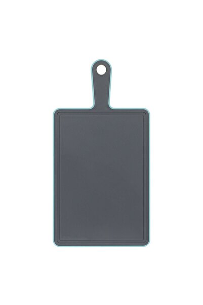 OEM Plastic Chopping Board with Gray Green Handle 27x19cm