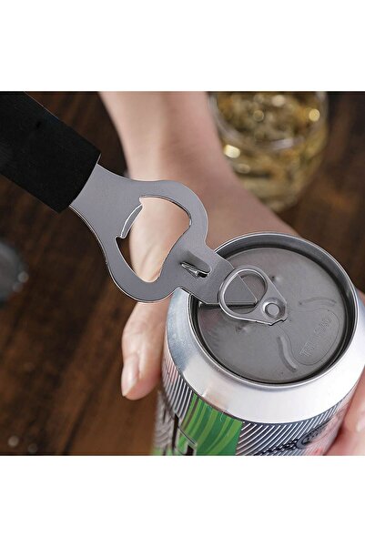 OEM Metal Bottle Opener with Black Handle 17.5cm