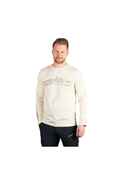 NORTHFINDER Tricou bumbac barbati Bodi creamwhite