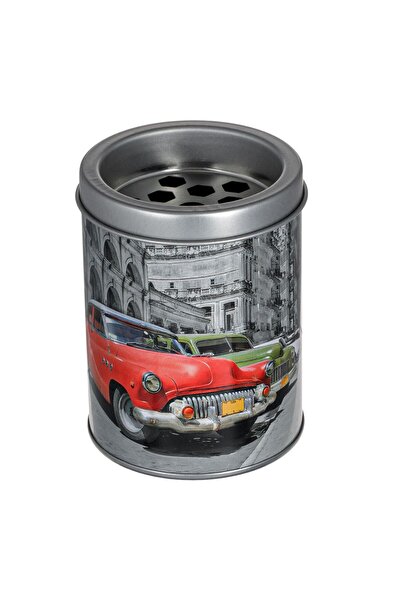 OEM Silver Metal Ashtray Car Model Ø8x10cm