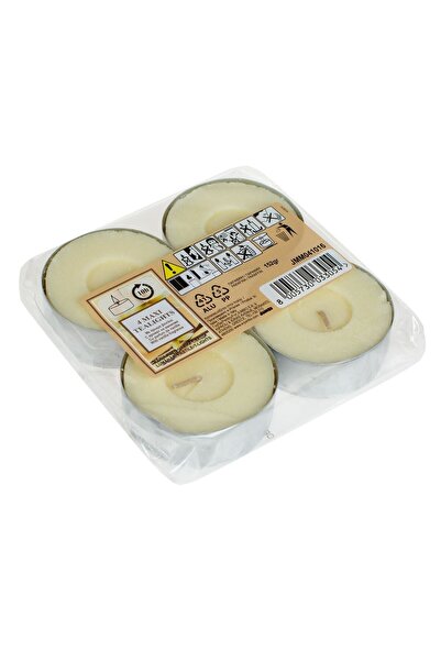 OEM Ecru Vanilla Scented Pill Candle Ø5.5x2cm - 4pcs