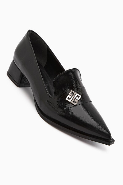 Limoya حذاء جاكلين نسائي أسود بكعب منخفض ومقدمة مدببة