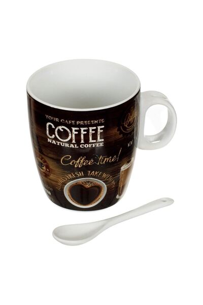 OEM Mini Porcelain Coffee Mug Set 220ml & Spoon