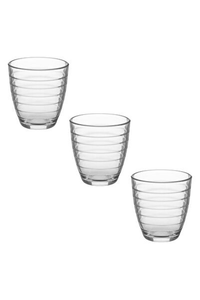 OEM Set of 3 Short Glass Water Glasses 255ml
