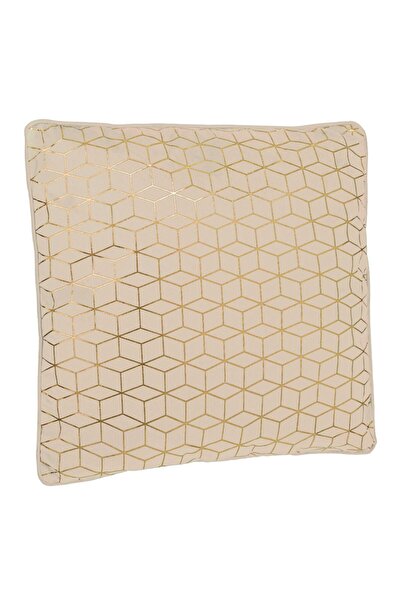 OEM Decorative Winter Pillow Ecru Velvet with Gold Foil 45x45cm