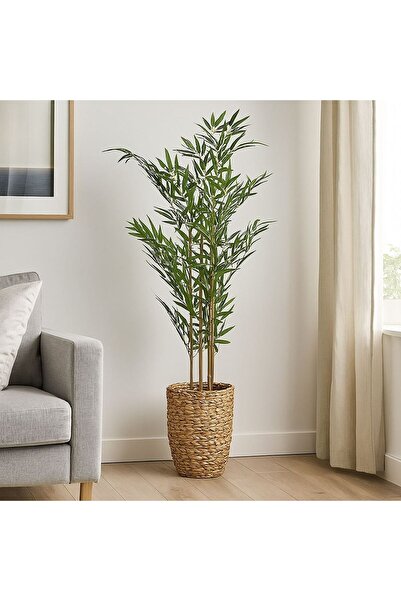 OEM Ghiveci Decorativ cu Ramuri Artificiale de Bambus Ø15x120cm