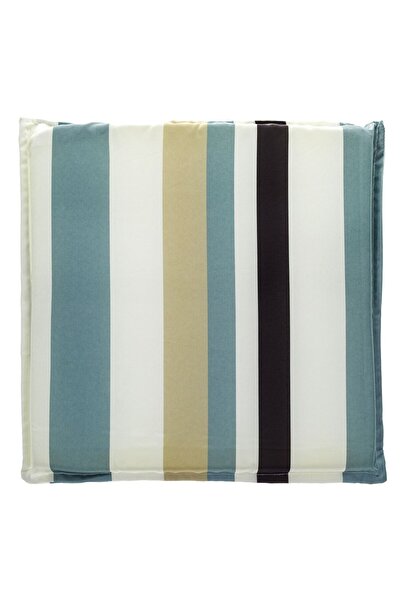 OEM Water Resistant Chair Cushion Ecru Green Stripes 40x41cm