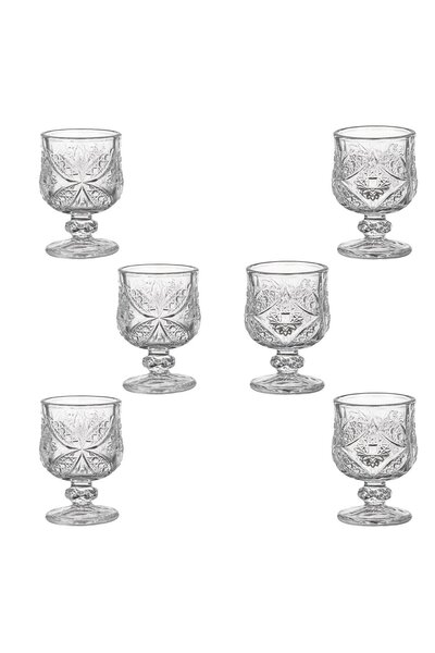 OEM Set of 6 Glass Stemware Glasses for Liquor 28ml