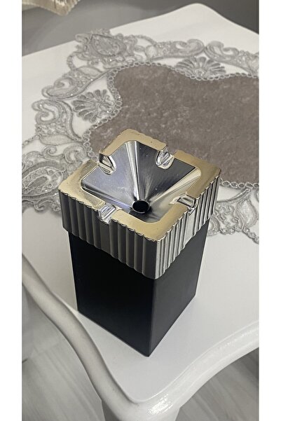Ergün Stylish Modern Plated Ashtray Gold/Chrome