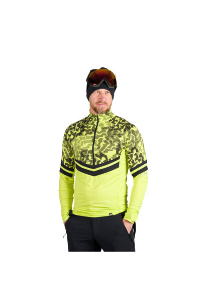 NORTHFINDER Bluza tehnica schi barbati Berti limegreenblack