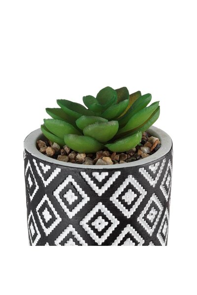 OEM Decorative Pot with Black Legs & Artificial Plant Ø7x14cm