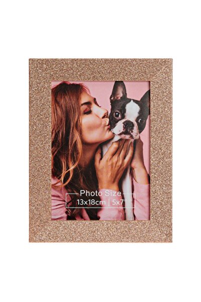 OEM Rose Gold Wooden Photo Frame with Glitter 13x18cm