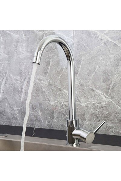 OEM Shiny Silver Stainless Steel Sink Faucet