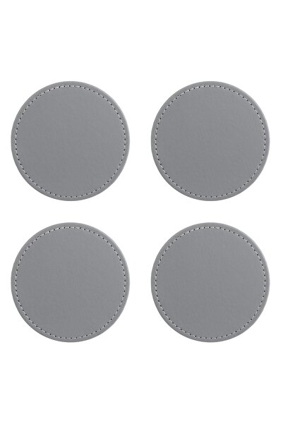 OEM Set of Round Gray PVC Cup Holders Ø10cm - 4pcs