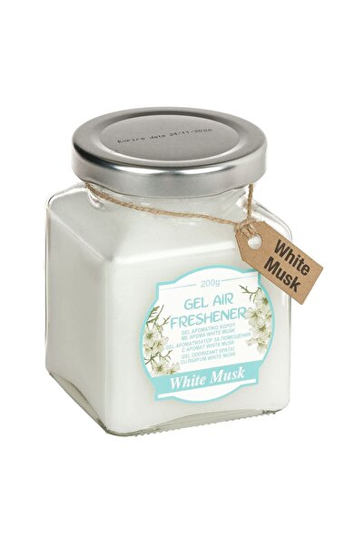 OEM Λευκό Τζελ Αποσμητικό Χώρου σε Γυάλινο Δοχείο με Άρωμα Λευκού Μόσχου 200γρ