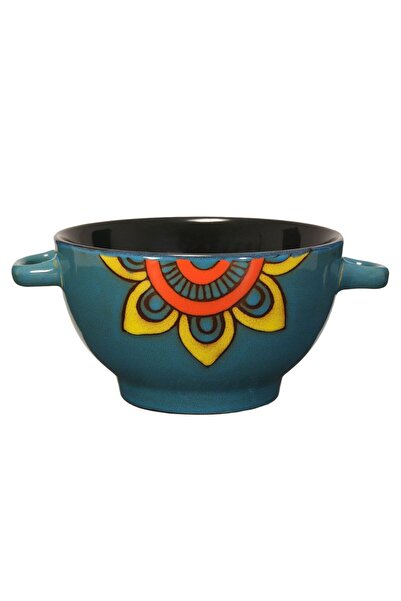 OEM Bol din Portelan Bleu cu Model Mandala 650ml