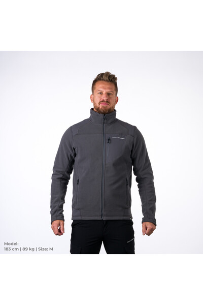 NORTHFINDER NorthPolar men's fleece sweatshirt Bendik darkgrey