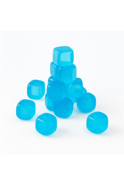 OEM Reusable Ice Cube Set with Cube Pattern - 18pcs