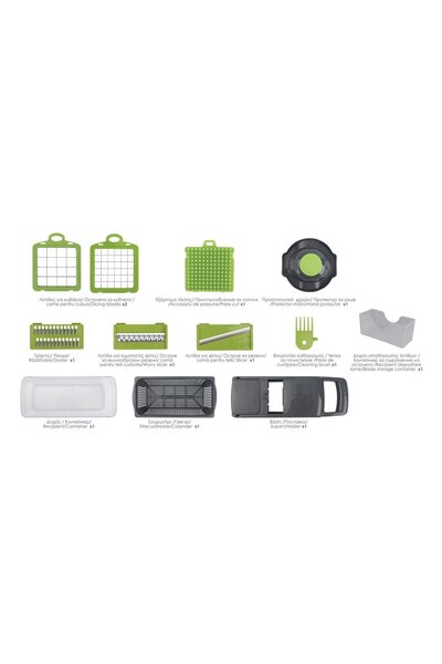 OEM Vegetable & Fruit Chopper Set with Container and 12 Accessories