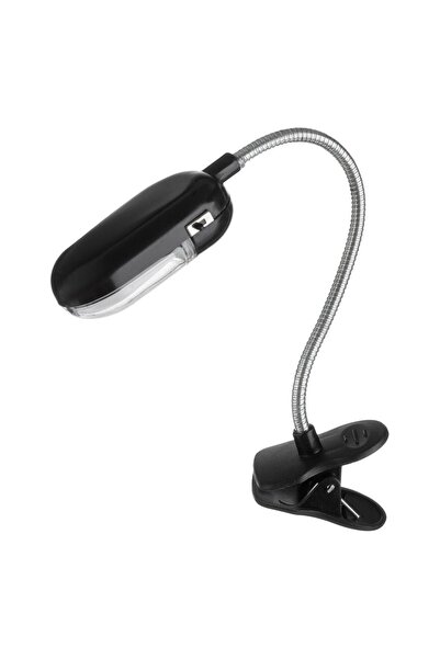 OEM Black Reading Flashlight with Clip & White LED 22x3cm