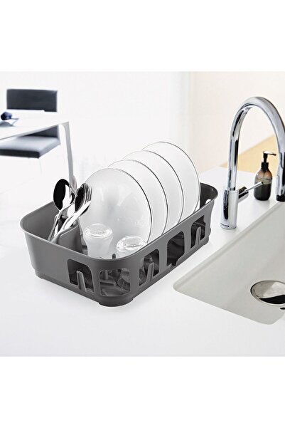 OEM Gray Plastic Dish Rack 38x28.5x11.5cm