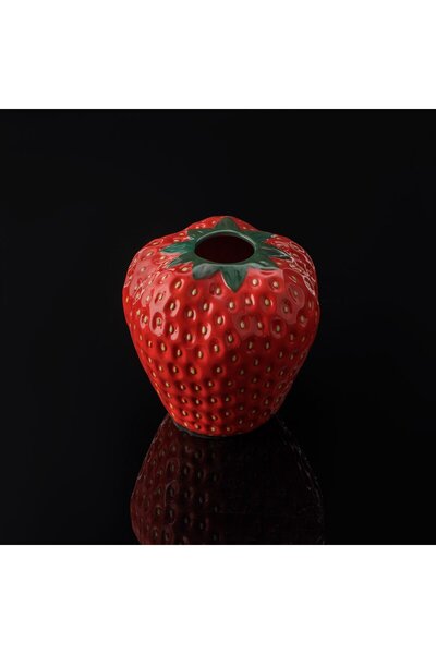 OEM Decorative Ceramic Vase in the Shape of a Strawberry 20x20x21cm