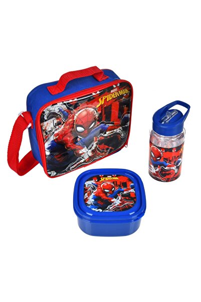 OEM Table Set with Insulated Casserole Bag & Water Bottle with Spiderman Pattern