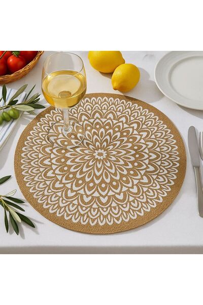 OEM Plate Holder with Summer Pattern White Mandala Ø38cm