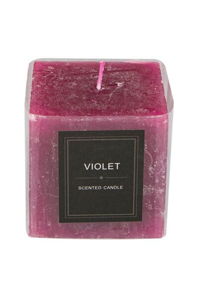 OEM Square Scented Candle Bordeaux Violet 7.5x7.5x7.5cm