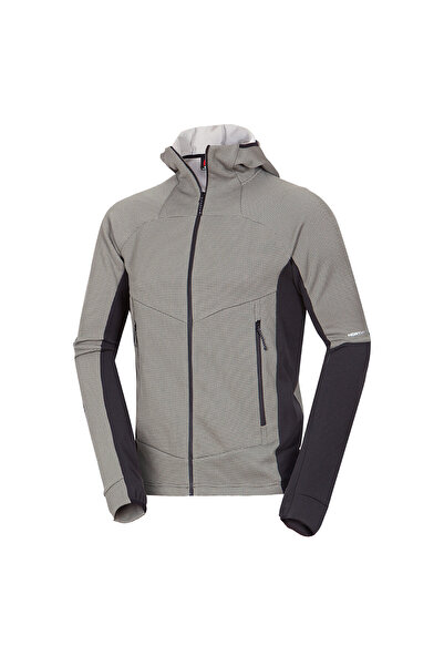 NORTHFINDER Hanorac din fleece melange pentru barbati Egon lightgreenblack
