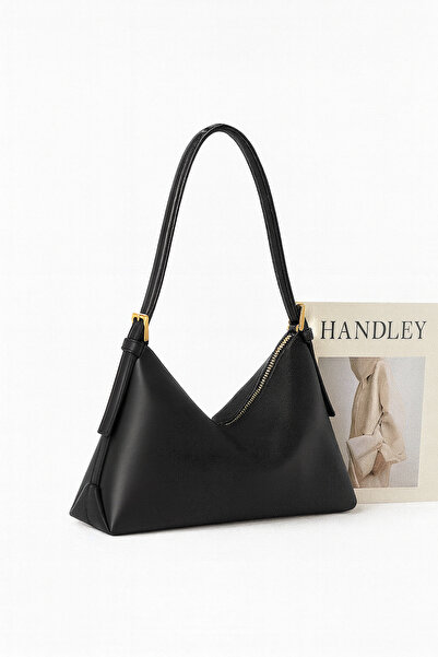 Handley Τσάντα ώμου από συνθετικό δέρμα πολυτελείας – Κομψό μοντέλο με χρυσή ...
