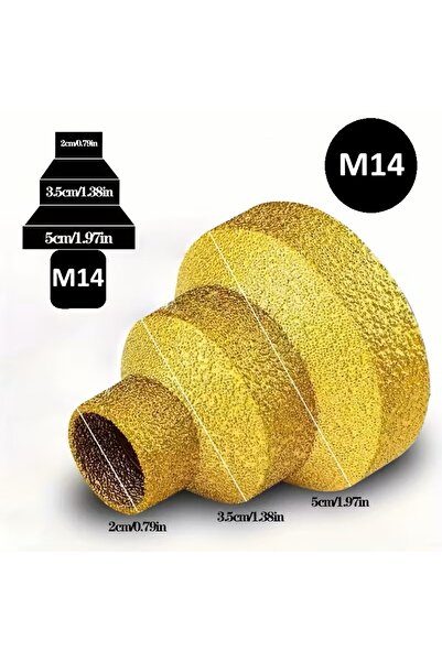 BGA M14 girişli kademeli elmas matkap ucu mermer fayans granit delme elmas ma...