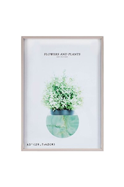 OEM Rama Foto Decorativa Argintie din Plastic 29.7x42cm