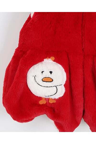 Ege Bebek Girl's 3-4-5-6-7 Years Old Cute Figure Embroidered Hooded Zippered Plush Girl's Vest