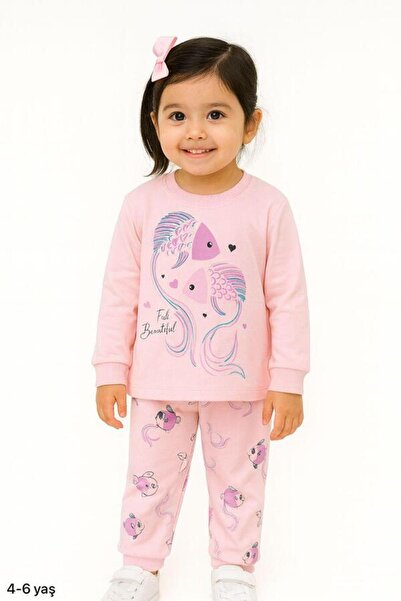 Hümazade طقم ملابس علوي وسفلي للأطفال من عمر 4-6 سنوات من إكرو فيش