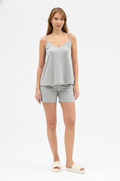 Butikgiz Women's 100% Cotton Combed Cotton 4 Season Top and Bottom Pajama Set