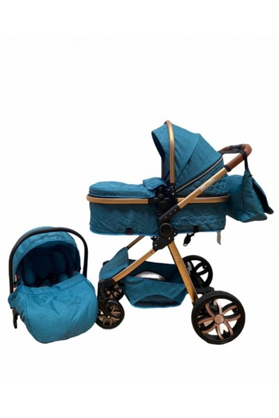 L-Sun Carucior 3 In 1 Reversibil Si Cu Suspensii T9 Verde