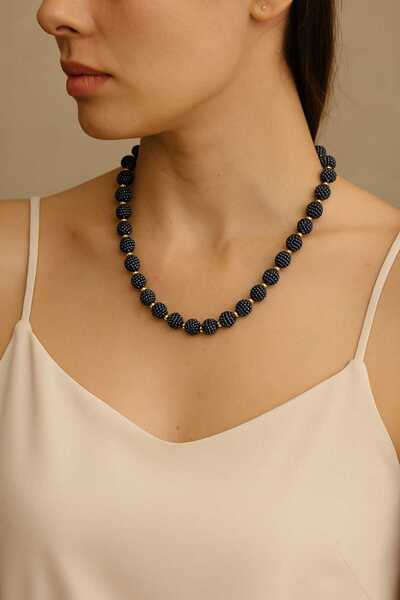 Ralp Moda Blackberry Bead Necklace 50 cm