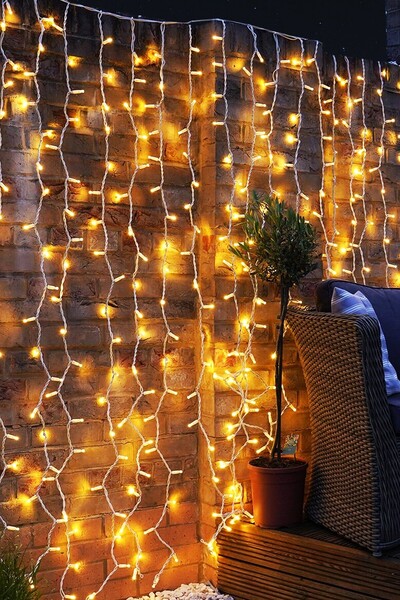 BeySüS Christmas Pine Tree Ornament Curtain Led Daylight 3m X 1.5m